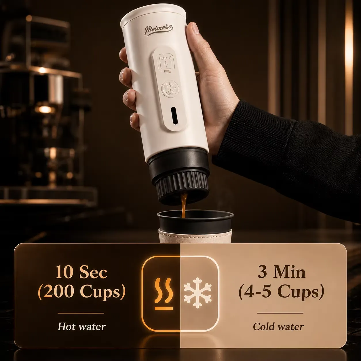 Portable Espresso Machine Travel Gift Set - Green