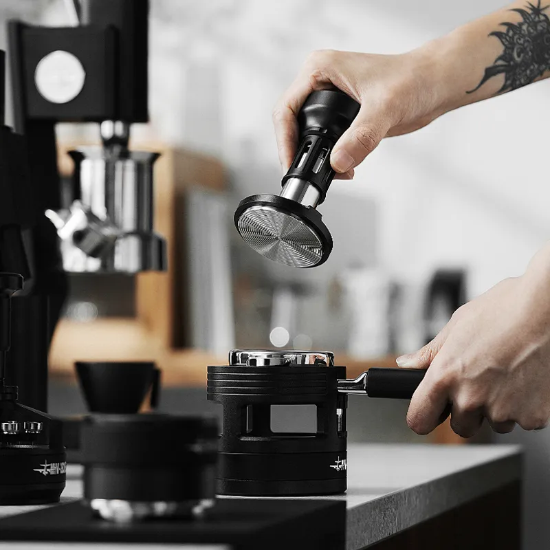 MHW-3BOMBER Coffee Tamper Spring Loaded Espresso Tamper Impact Constant Pressure Tamper Professional Barista Tools